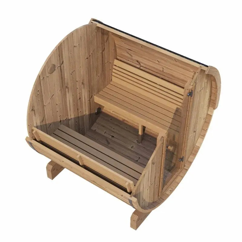 SaunaLife 4-Person Outdoor Barrel Sauna  Model E7  | AQVINA World - Aqvina LLC