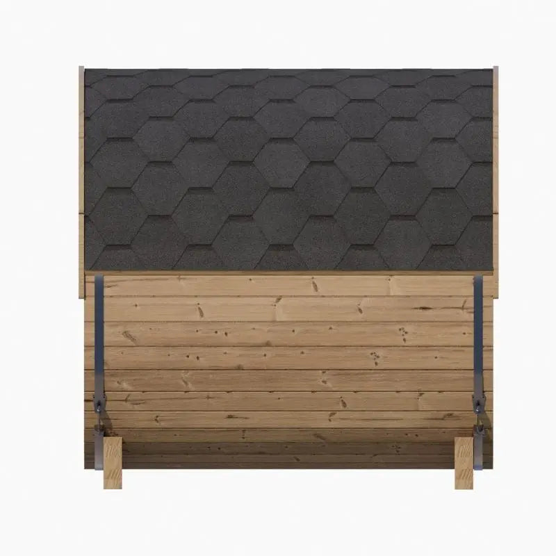 SaunaLife 4-Person Half-Moon Panoramic Outdoor Barrel Sauna Model E7W | AQVINA World - Aqvina LLC
