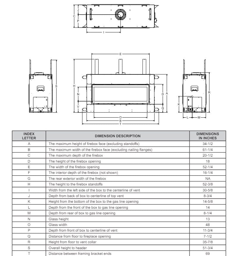 Empire 48" Boulevard Double-Sided Direct Vent Linear Gas Fireplace with Multi-Function Remote