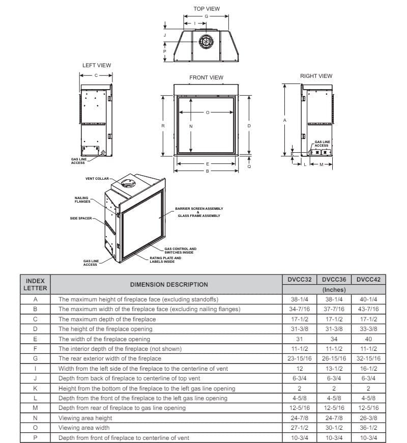 Empire 36" Madison Clean-Face Contemporary Direct Vent Gas Fireplace with Liner and Barrier