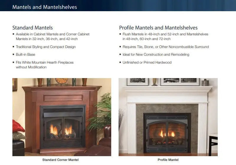 Empire 36" Lincoln Premium Double-Sided Vent-Free Gas Fireplace with Banded Brick Liner