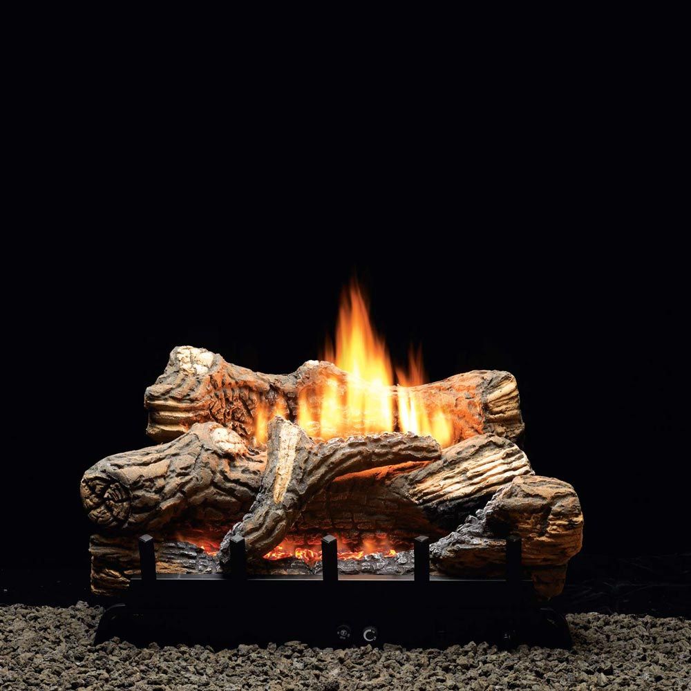 Empire Vent-Free Contour Gas Burner with Trenton Ceramic Fiber Gas Log Set
