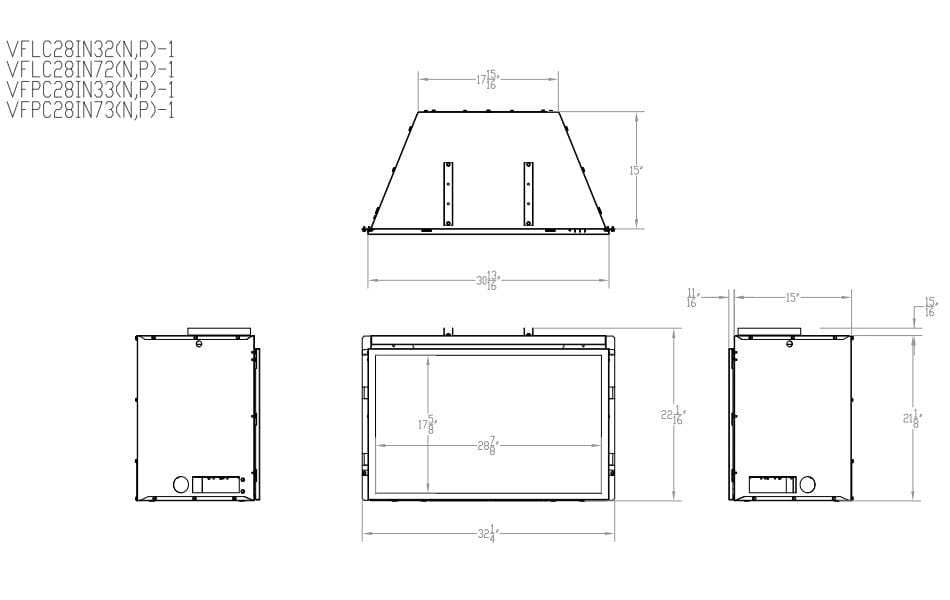 Empire 32" Loft Vent-Free Gas Fireplace Insert with Barrier and Black Liner