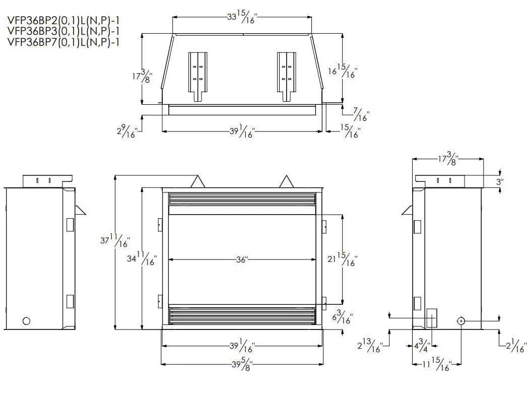Empire 36" Lincoln Premium Vent-Free Gas Fireplace with Slope Glaze Burner