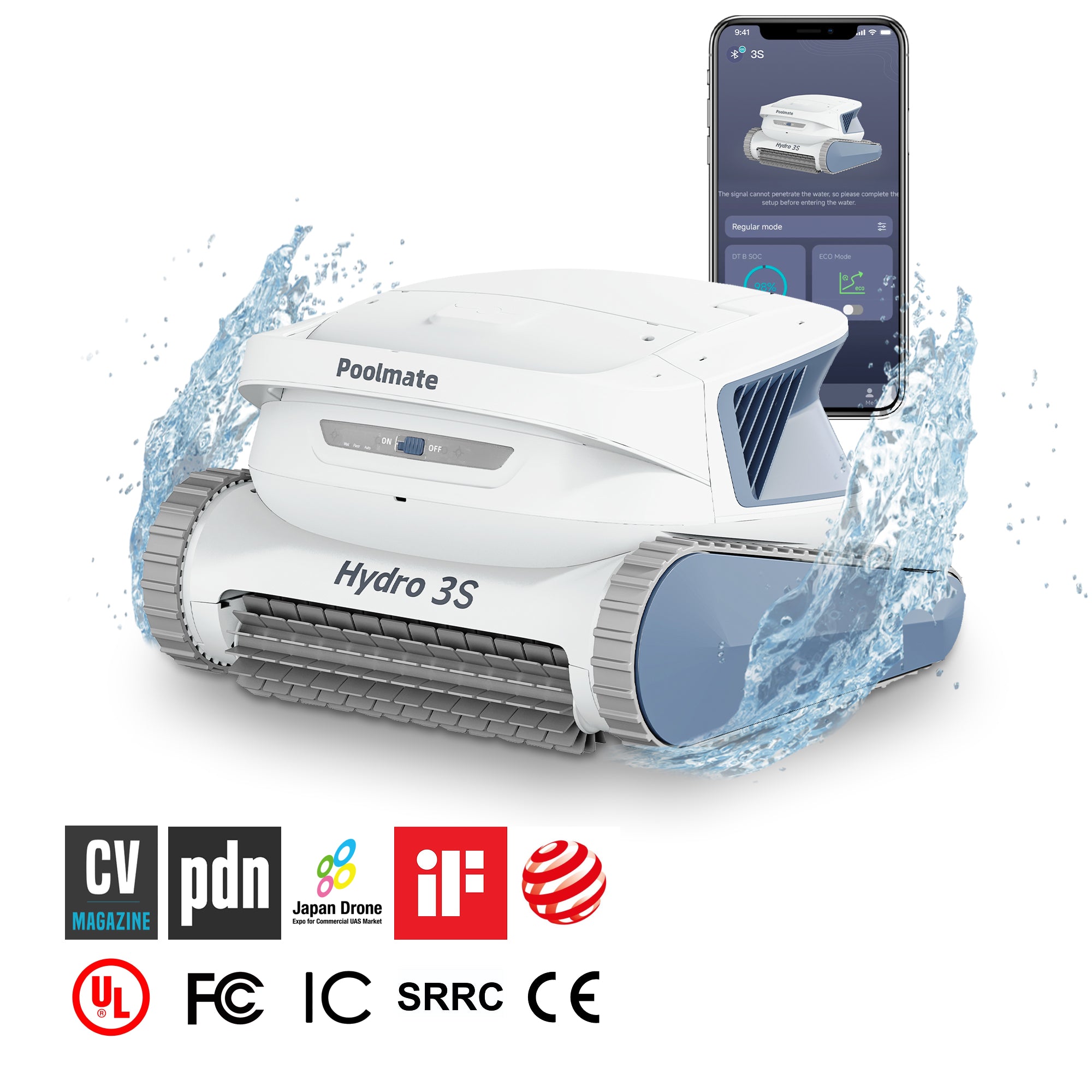 Poolmate- Hydro 3S Cordless Robotic Pool Cleaner