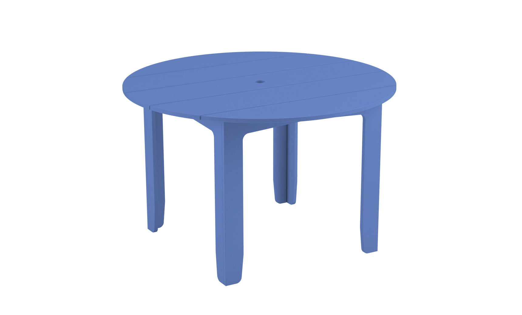 Mainstay round dining table with a smooth surface and sturdy legs.