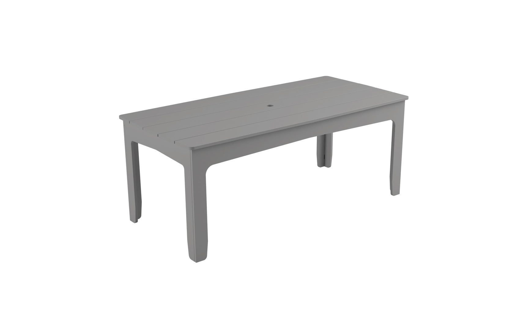 Mainstay rectangular dining table with a smooth surface and four legs.