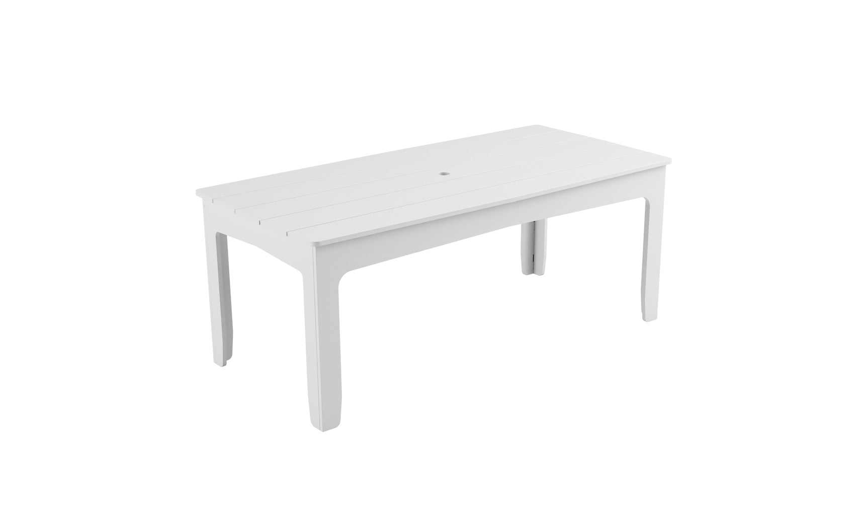 Mainstay rectangular dining table with a smooth surface and four legs.