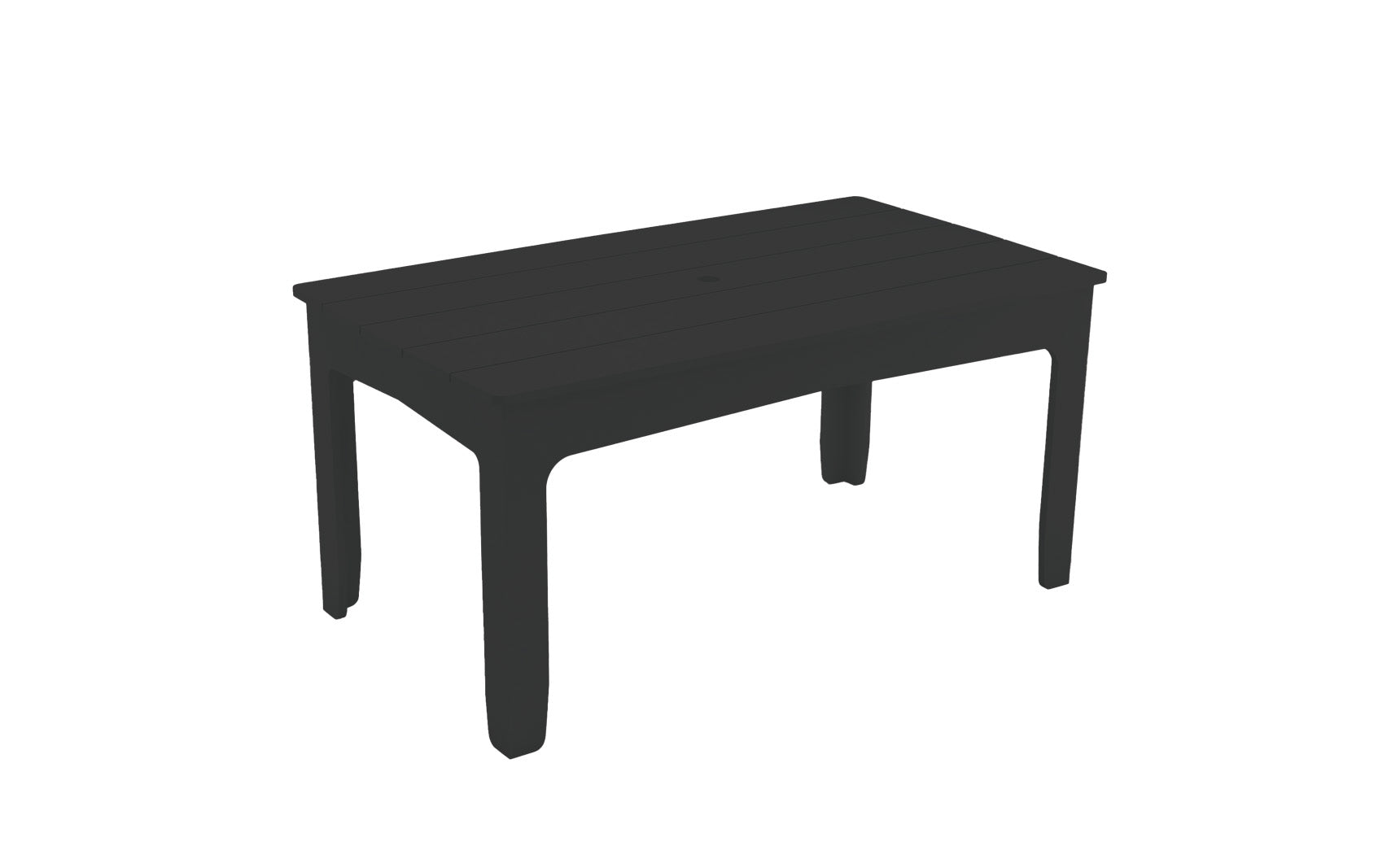 Mainstay rectangular dining table with a smooth surface and four legs.