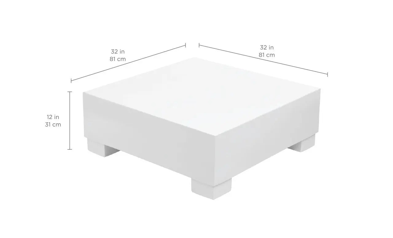 Signature Sectional Endcap in beige fabric with curved armrests and matching ottoman.