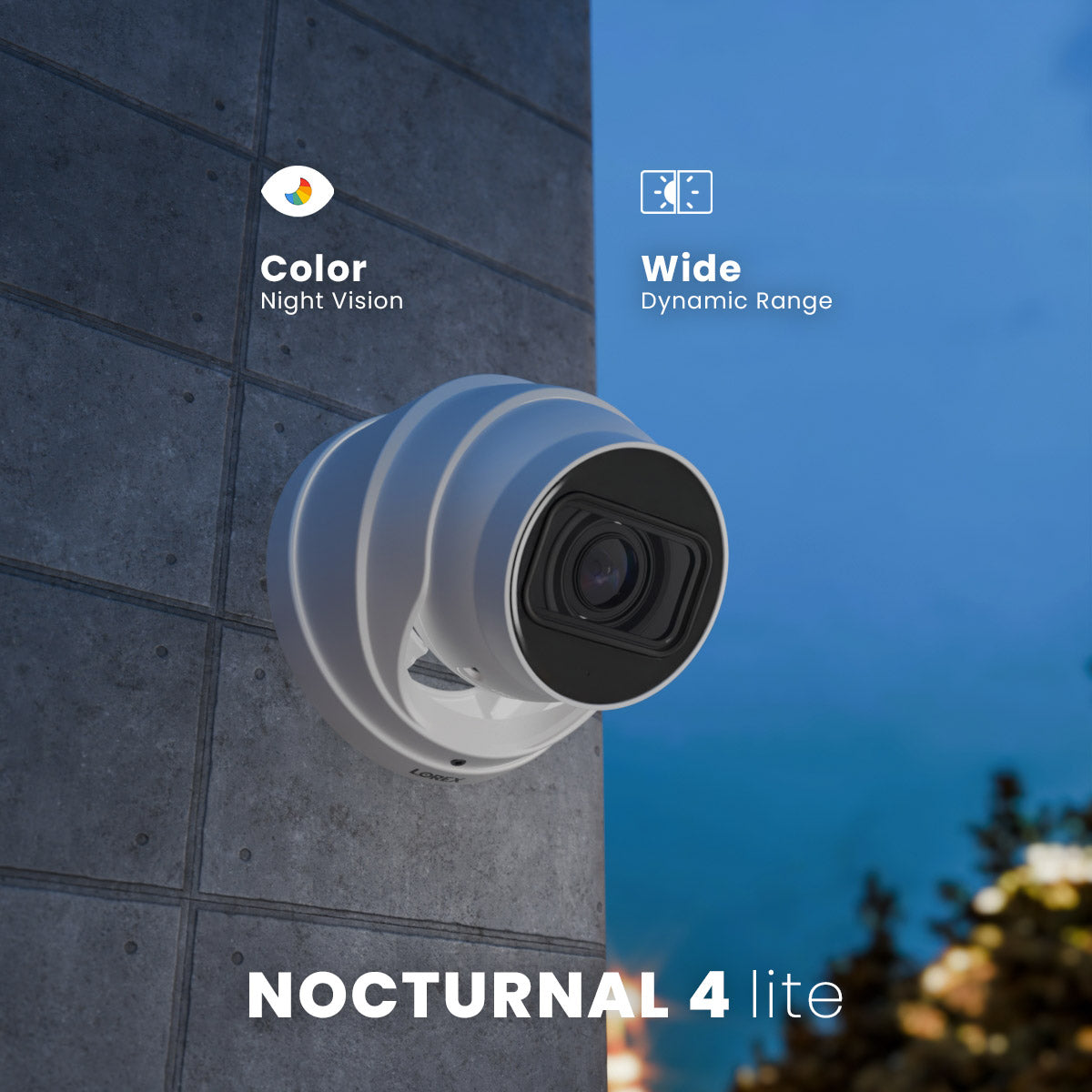 Nocturnal Series N4 Lite 4K IP Wired Turret Security Camera with Motorized Varifocal Lens, Real-Time 30FPS Recording