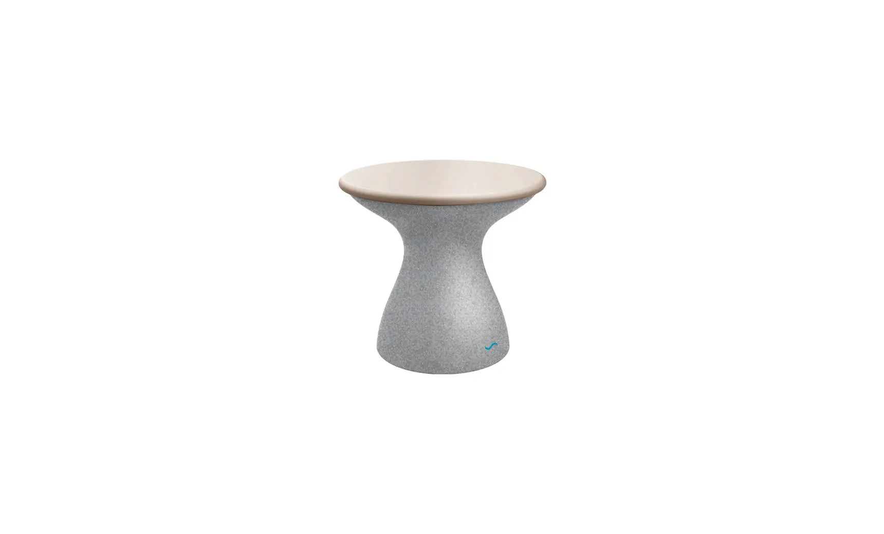 Autograph standard side table in walnut finish with glass top and metal legs