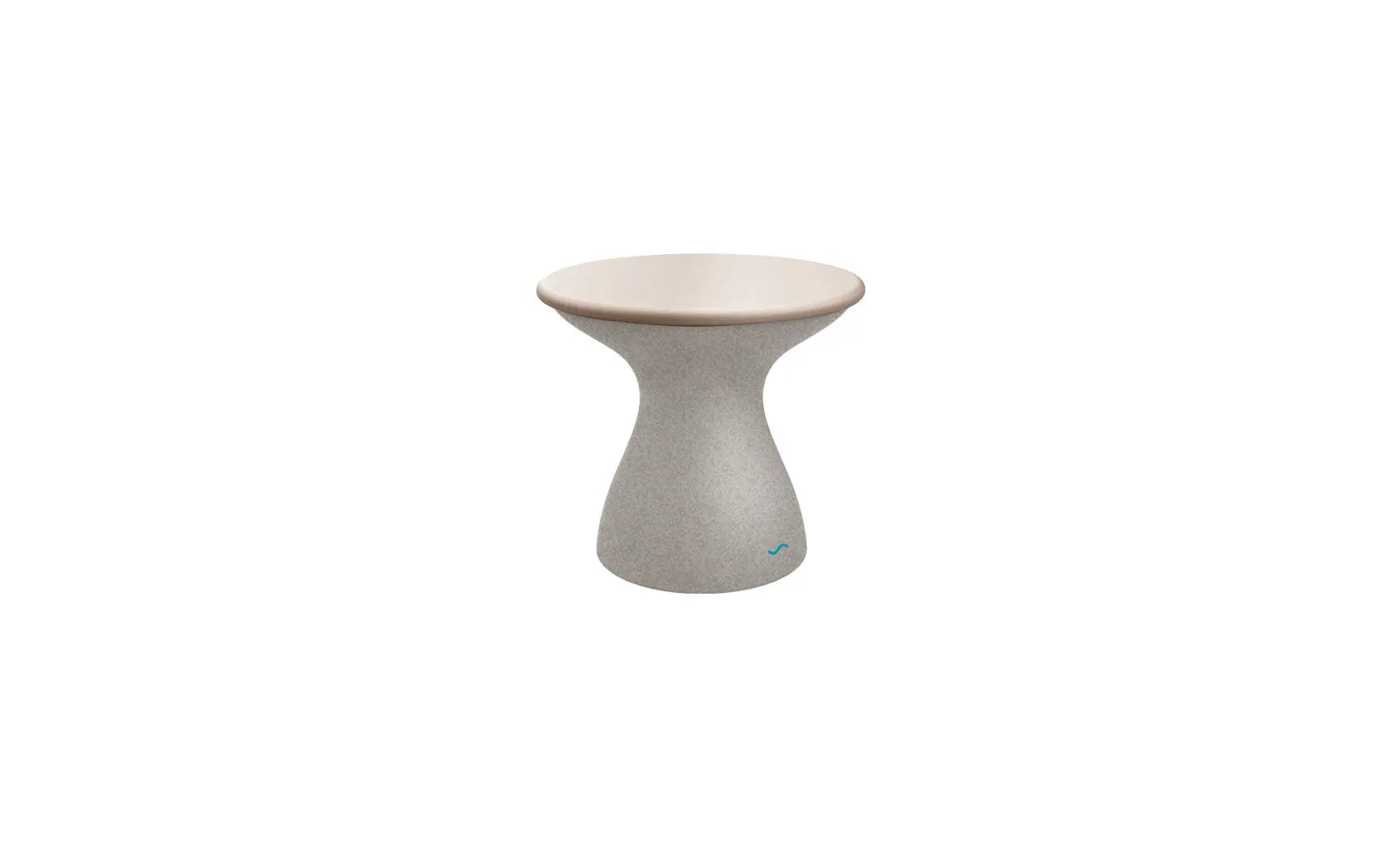 Autograph standard side table in walnut finish with glass top and metal legs