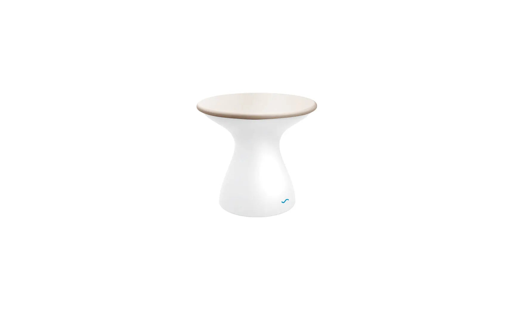 Autograph standard side table in walnut finish with glass top and metal legs