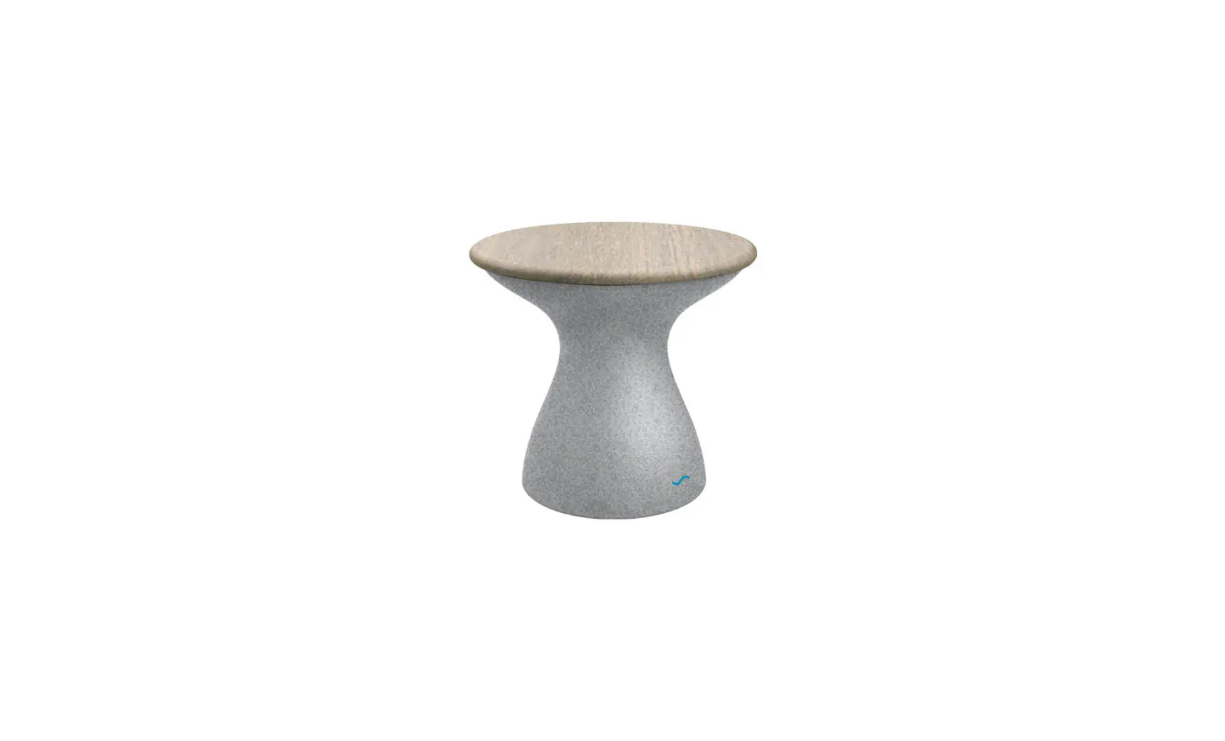 Autograph standard side table in walnut finish with glass top and metal legs