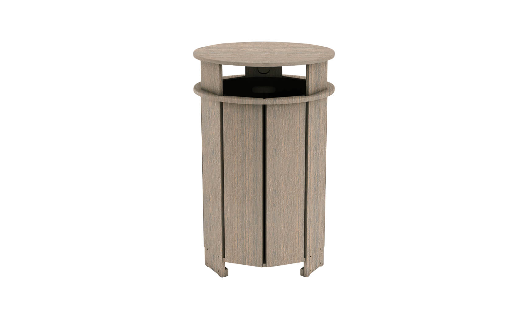 Mainstay gray trash bin with lid and wheels