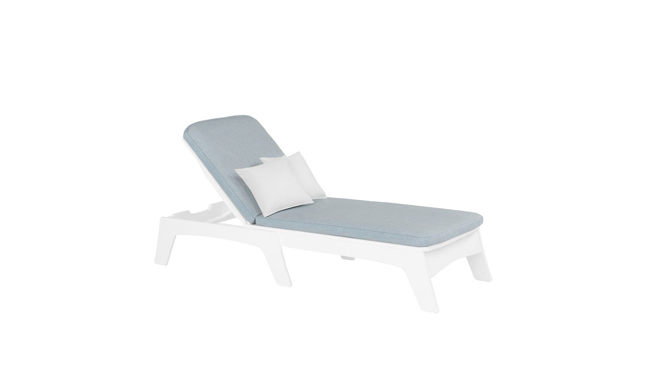 Mainstay chaise lounge cushion in soft fabric with contoured design for comfort.
