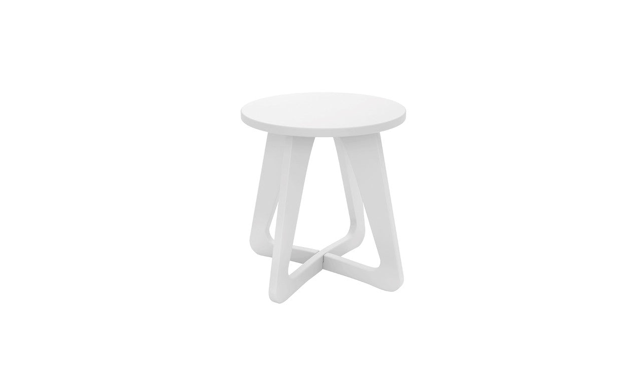 Mainstay camping stool with four legs, padded seat, and carry handle.