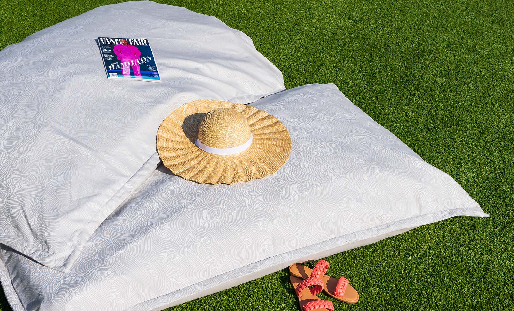 Laze Pillow in soft fabric with a contoured design for neck support and relaxation