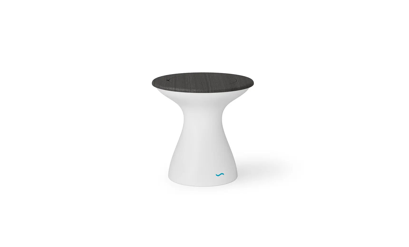 Autograph tall ice bin side table with insulated container and beverage holder.