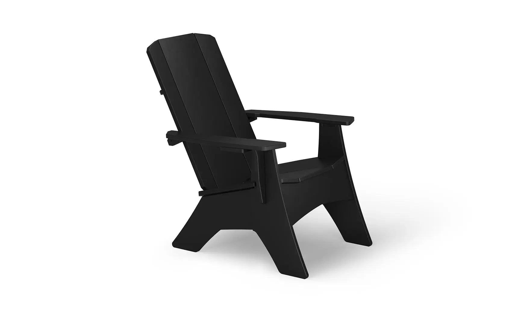 Mainstay Ultimate Adirondack wooden lounge chair with armrests and footrest in weather-resistant material