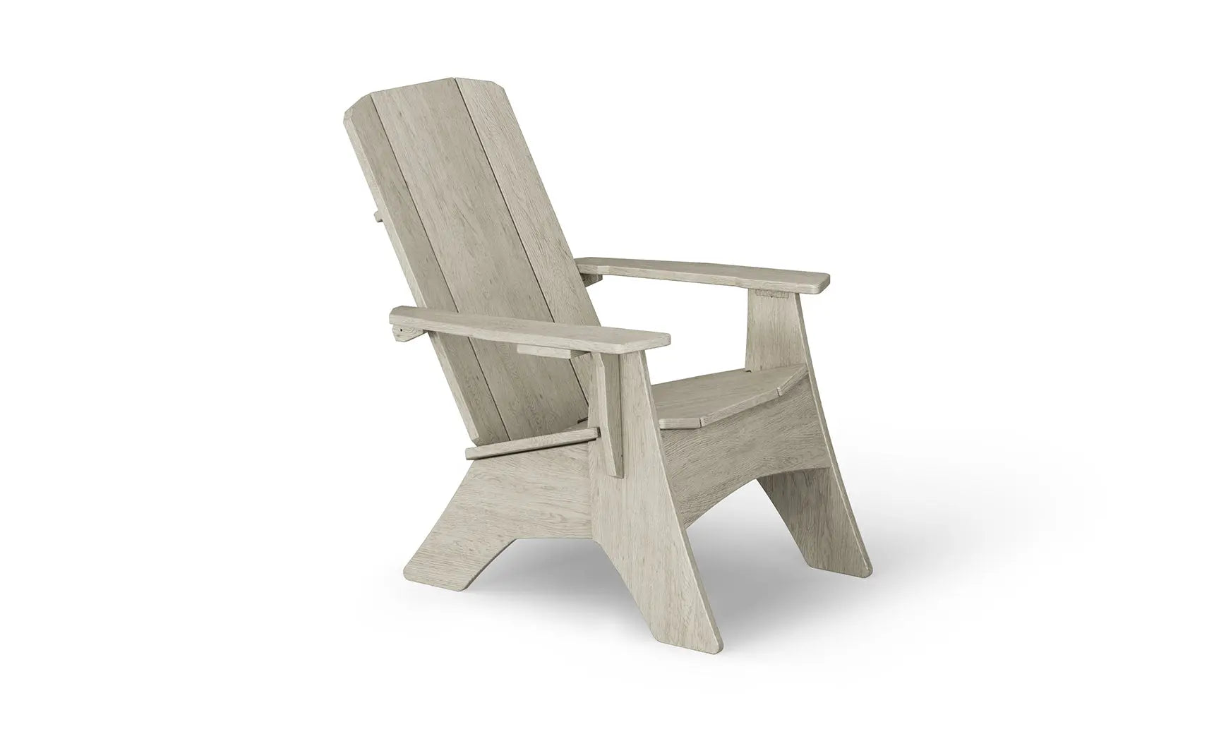 Mainstay Ultimate Adirondack wooden lounge chair in weathered gray finish