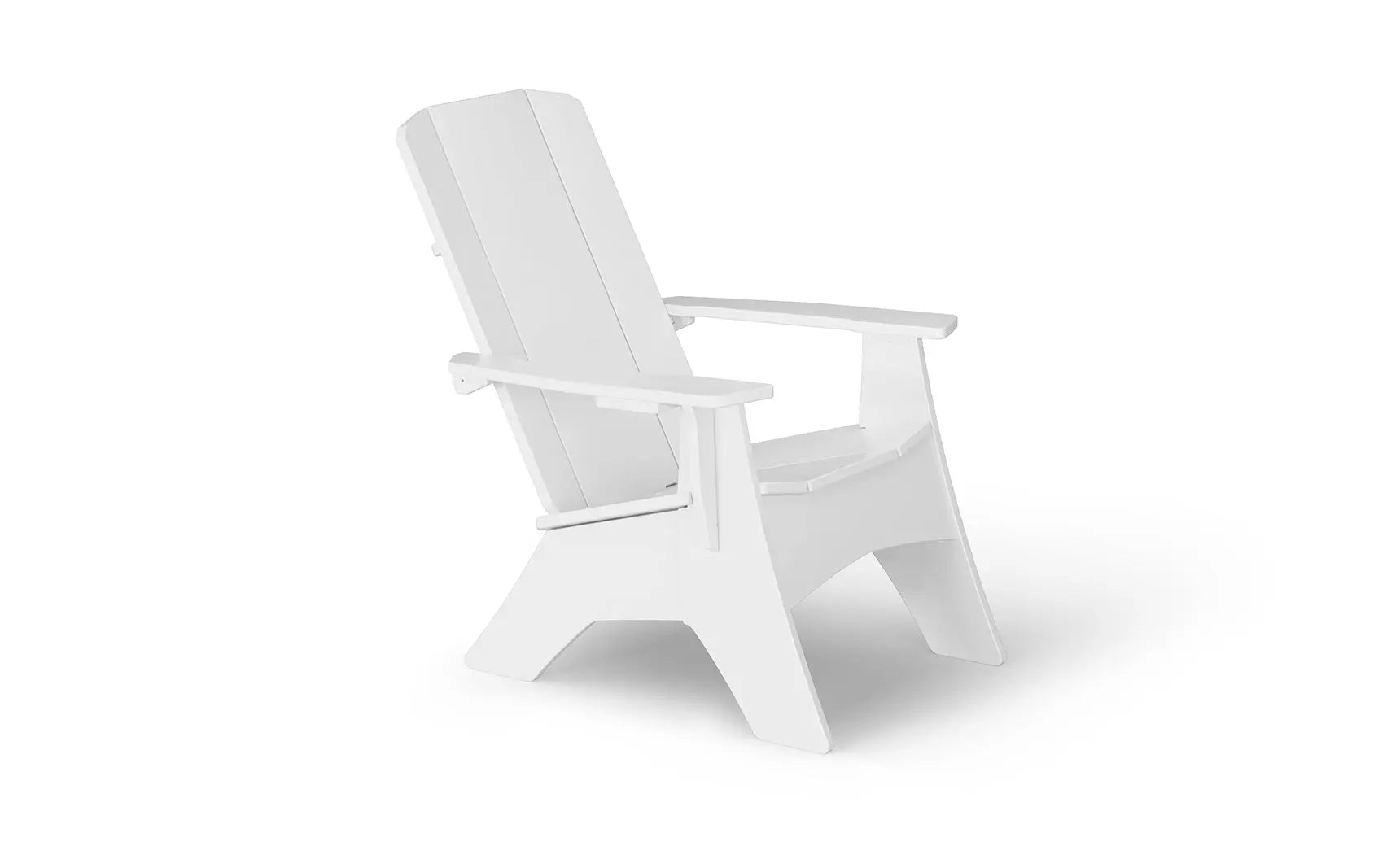 Mainstay Ultimate Adirondack wooden lounge chair with armrests and footrest in weather-resistant material