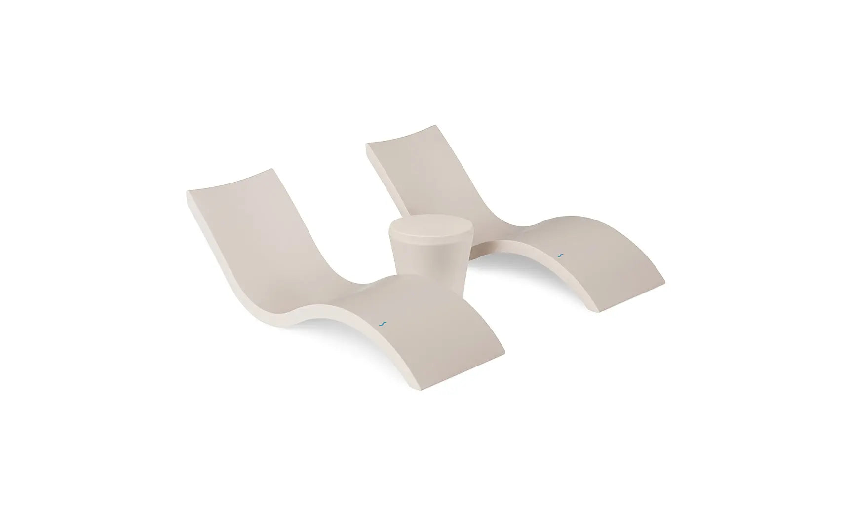 Signature chaise lounge chair paired with an Affinity side table in a pool setting.