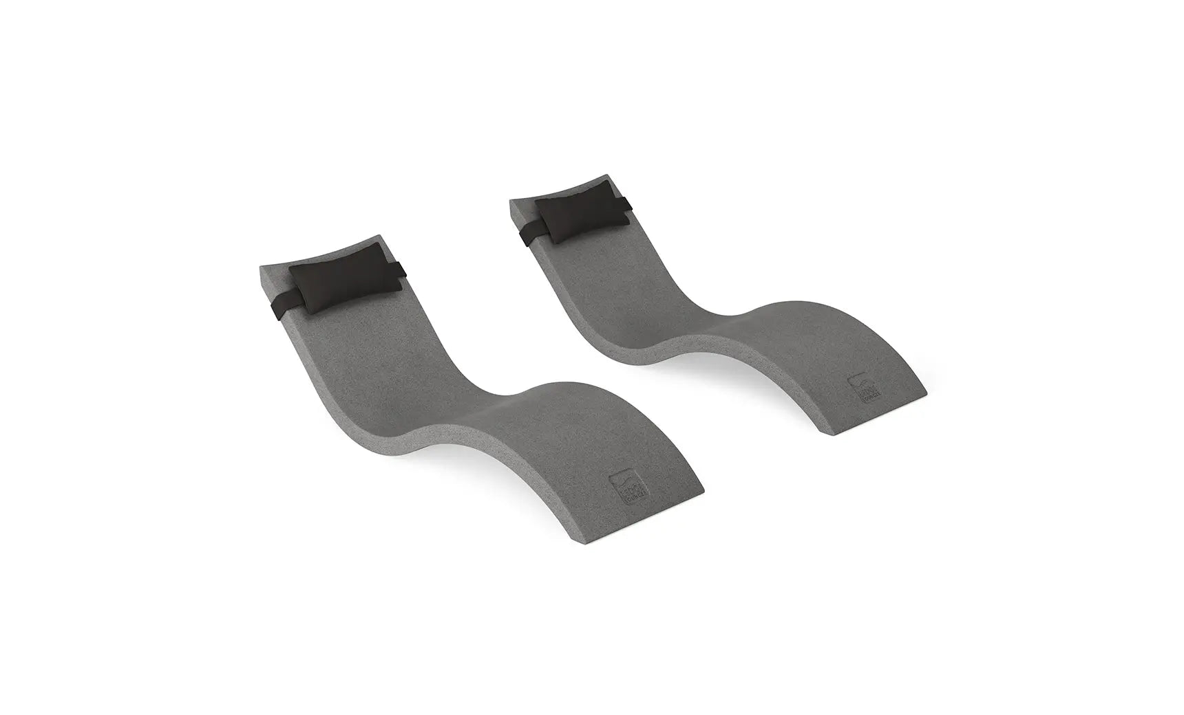 Signature chaise lounge with integrated headrest pillow designed for pool use.