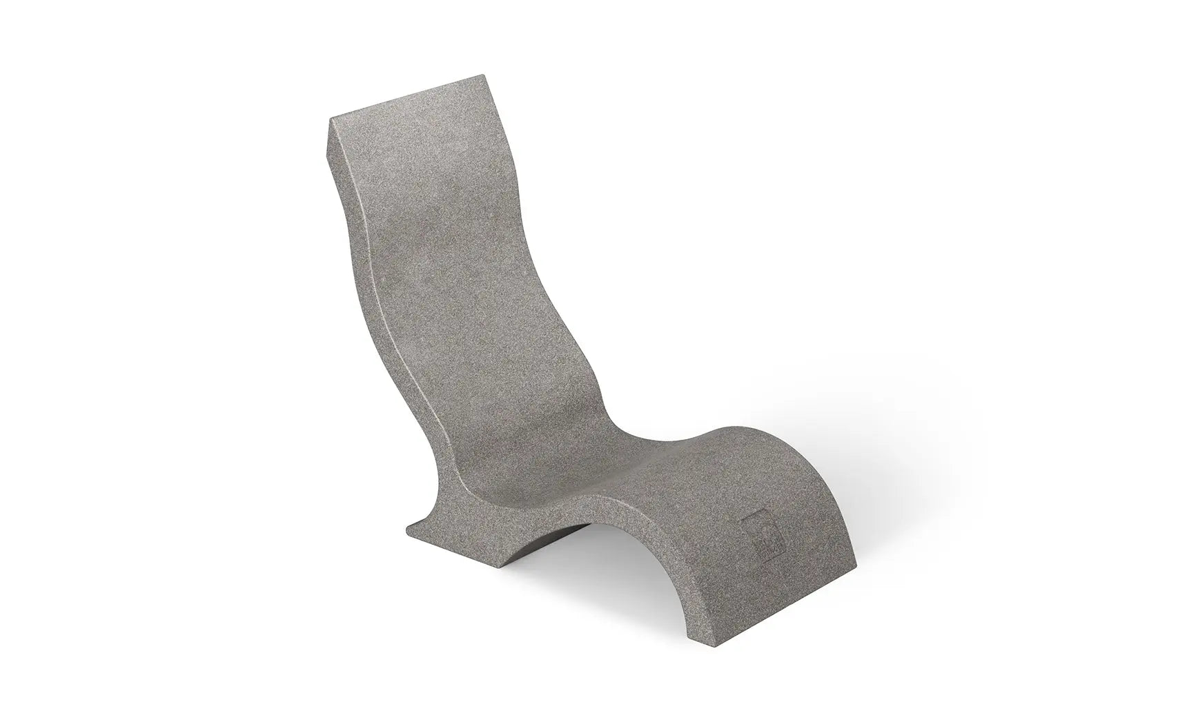 Signature Chair's sleek modern armchair in a smooth leather finish with curved arms and a high backrest.