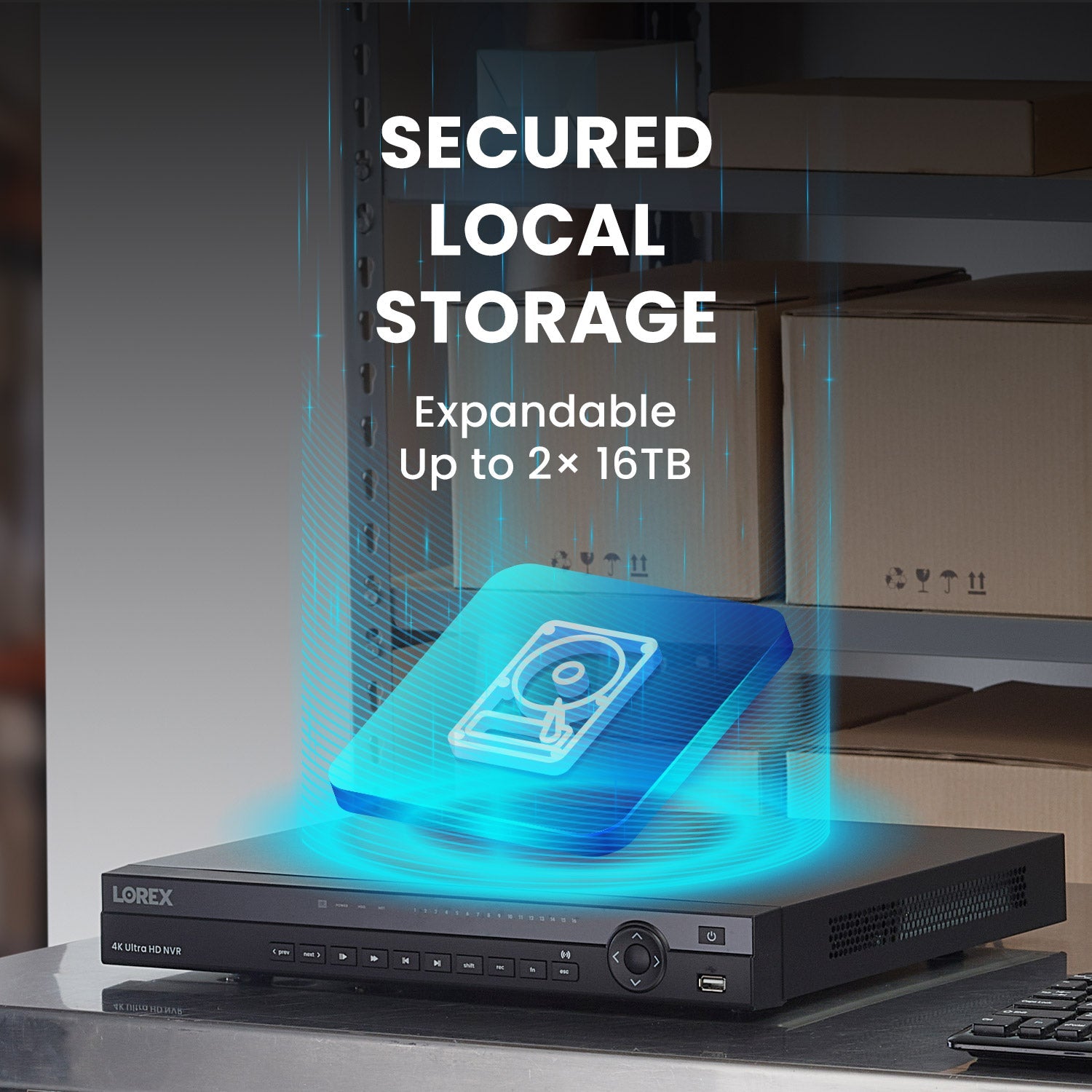 Lorex Elite Series 4K 16-Channel Wired NVR System with P2 2K Mini PTZ Cameras (6TB)