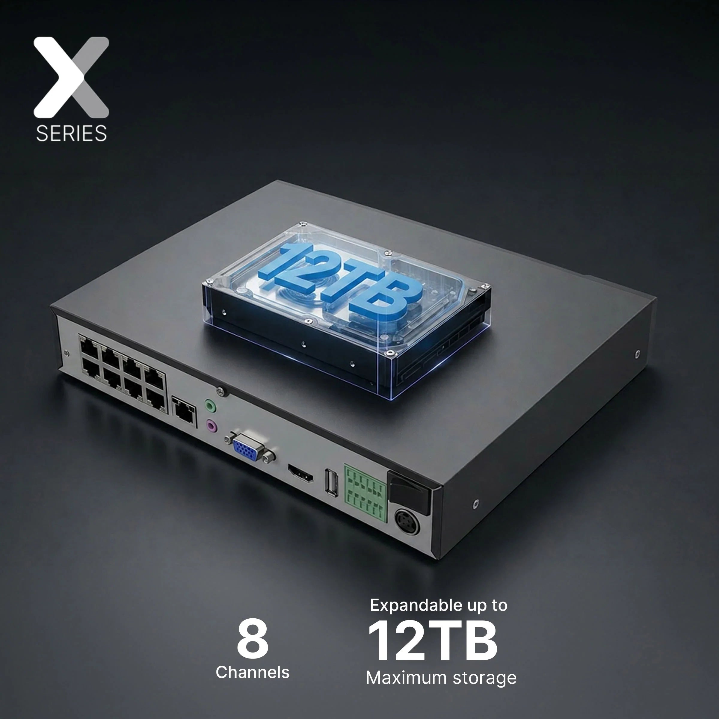 Lorex Connect X Series 4K 8-Channel NVR System with X5 Turret Cameras, 2TB | X Series