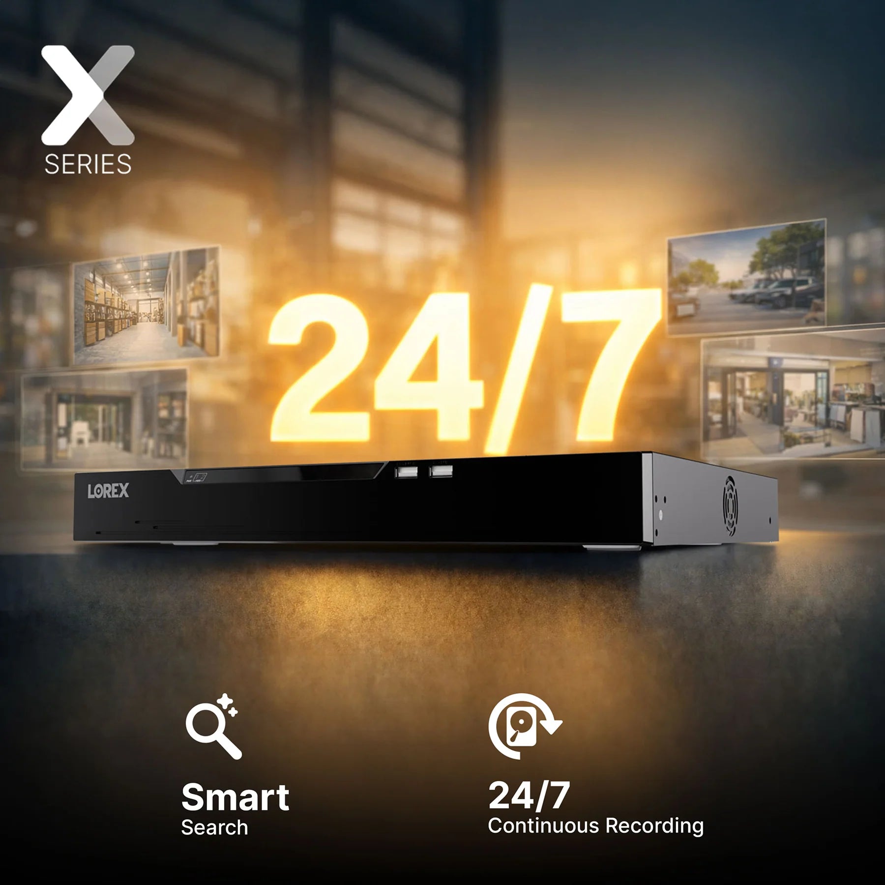 Lorex Connect X Series 4K 8-Channel NVR System with X5 Turret Cameras, 2TB | X Series