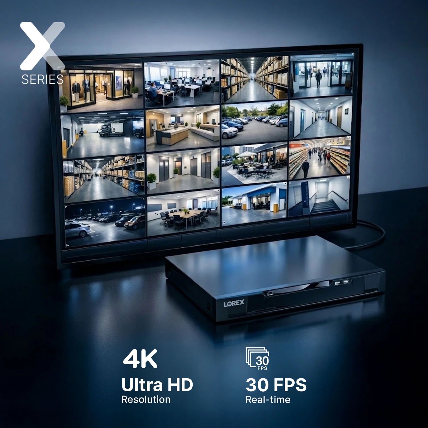 Lorex Connect X Series 4K 8-Channel NVR System with X5 Turret Cameras, 2TB | X Series