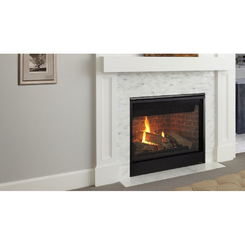 Majestic Meridian Platinum 36" direct vent gas fireplace with touchscreen remote control panel