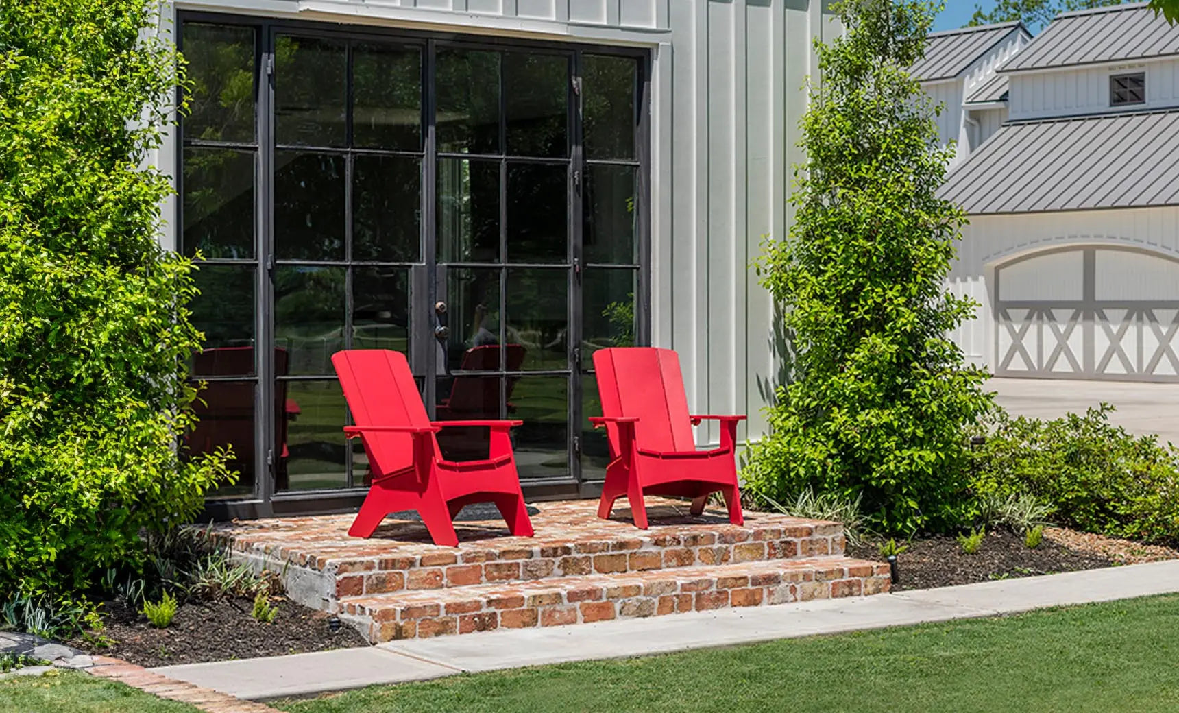 Mainstay Ultimate Adirondack wooden lounge chair with armrests and footrest