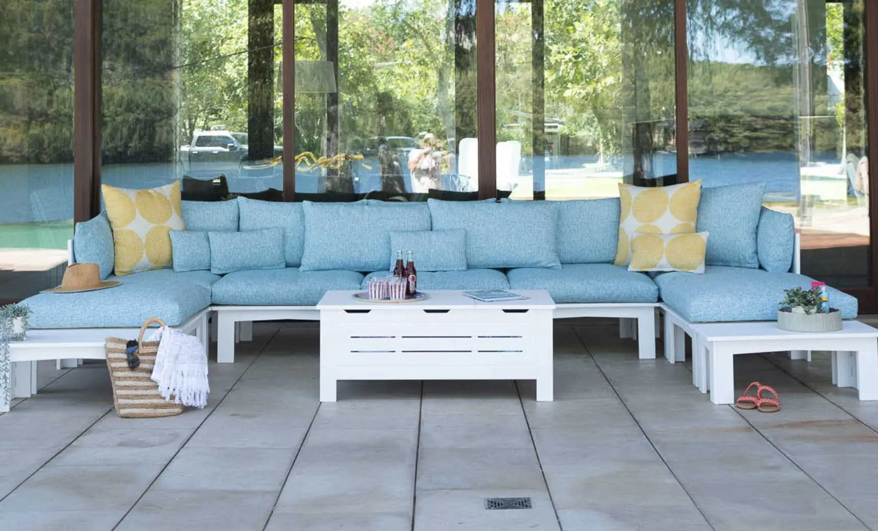 Mainstay Storage Coffee Table with spacious drawer and glass top