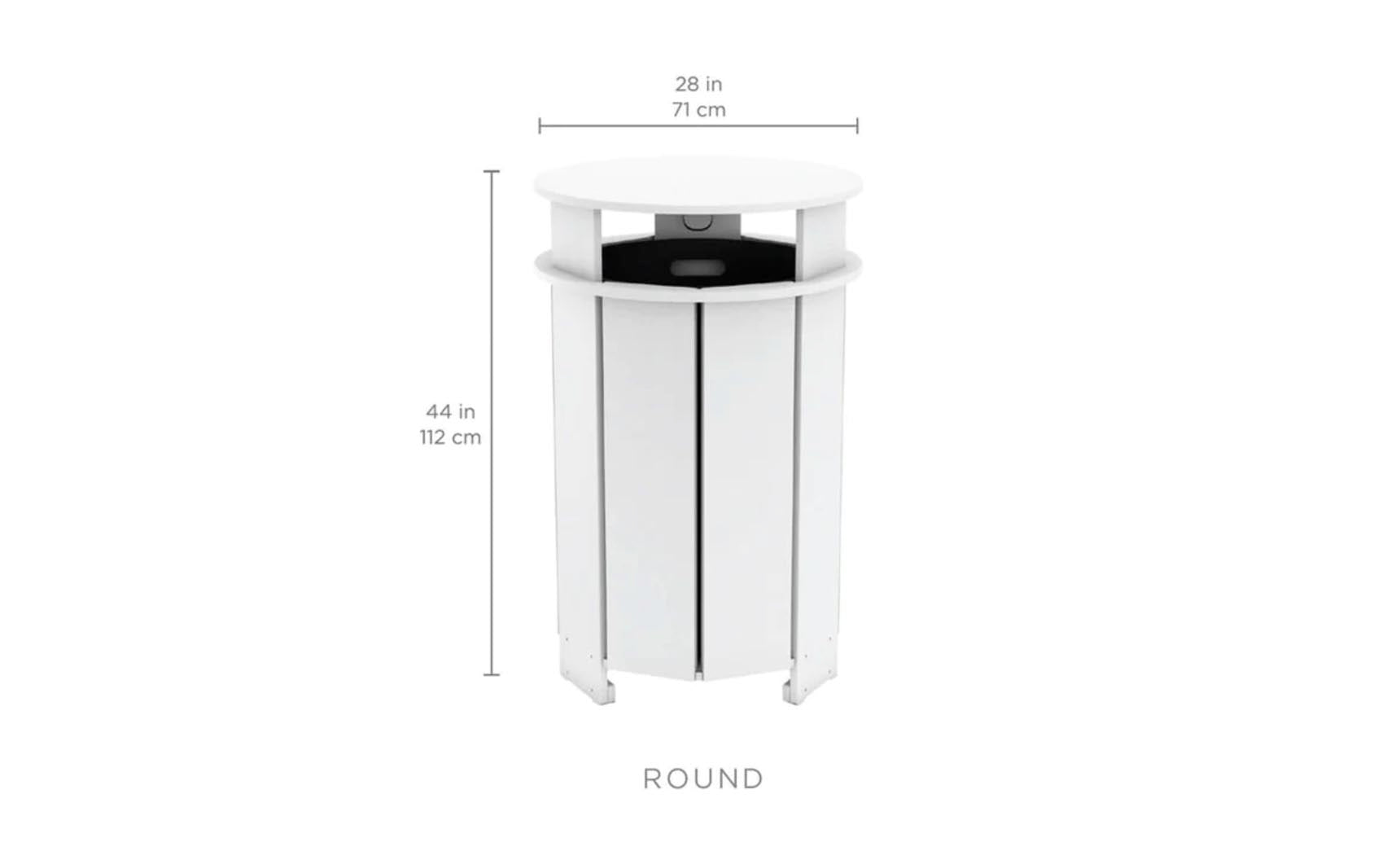 Mainstay gray plastic trash bin with lid and handle