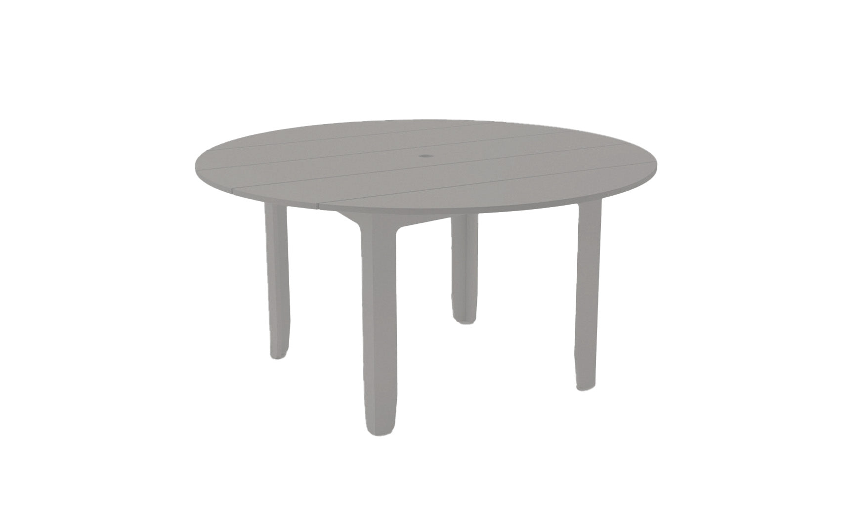 Mainstay round dining table with a smooth surface and sleek design.