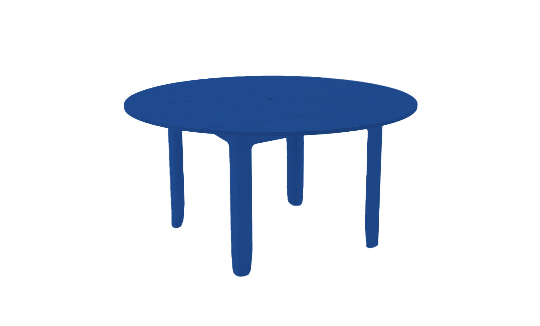 Mainstay round dining table with a smooth surface and sturdy legs.