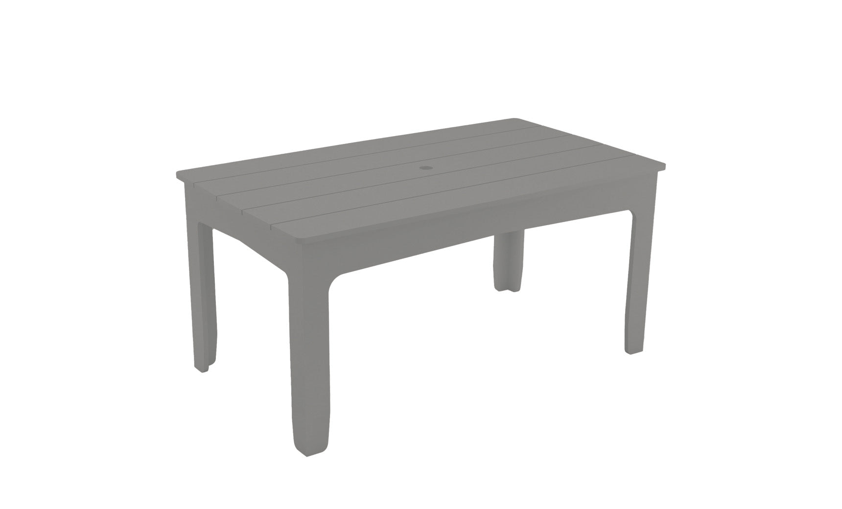 Mainstay rectangular dining table with a smooth surface and four legs.