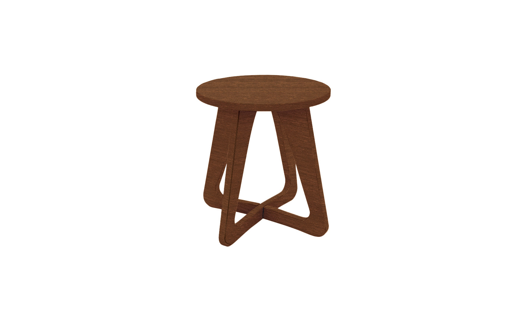 Mainstay camping stool with four legs, padded seat, and carrying handle.