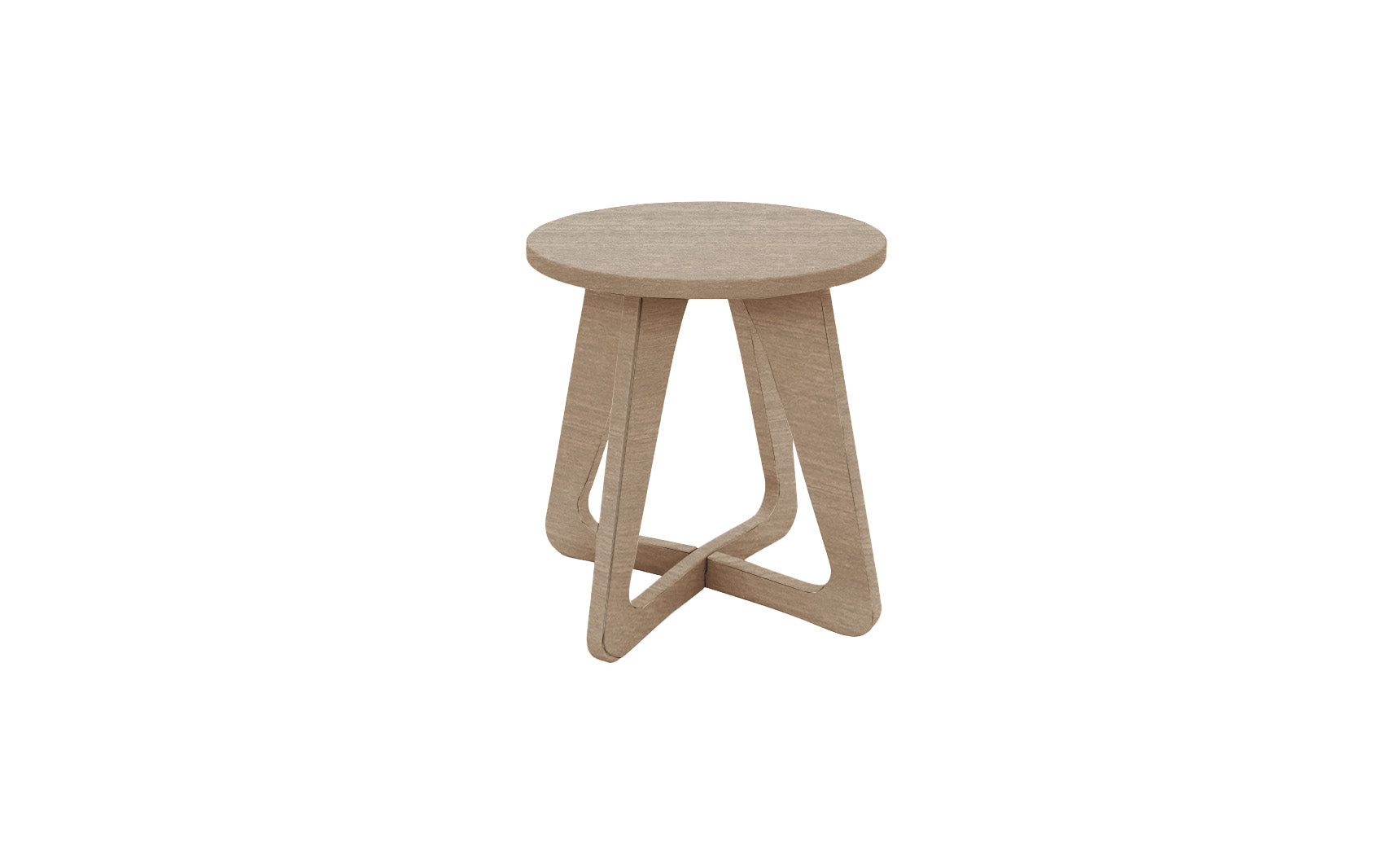 Mainstay camping stool with four legs, padded seat, and carrying handle.