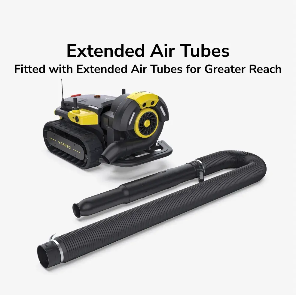 Vacuum cleaner with extended air tubes on a white background
