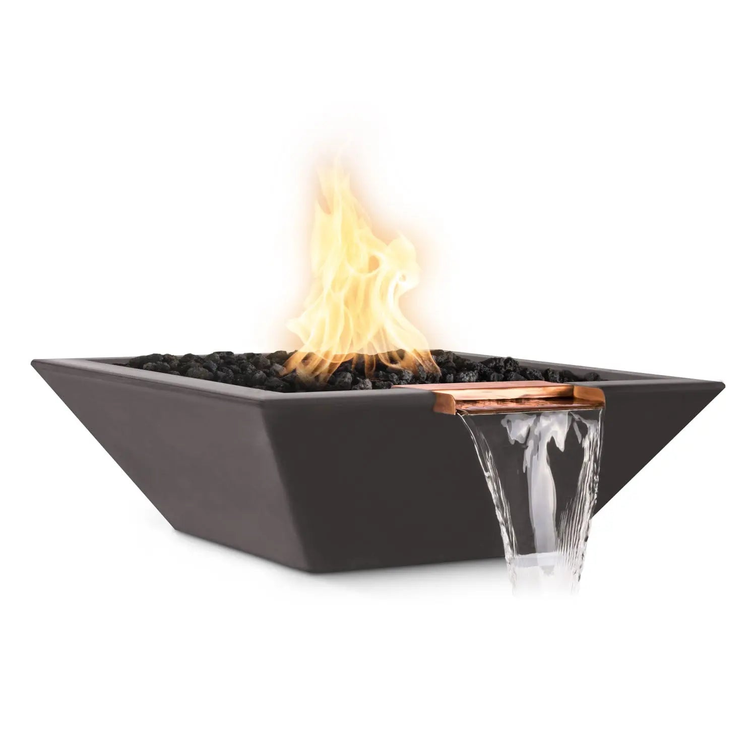 The Outdoor Plus Maya Fire & Water Bowl - GFRC Concrete - 36" - Aqvina LLC