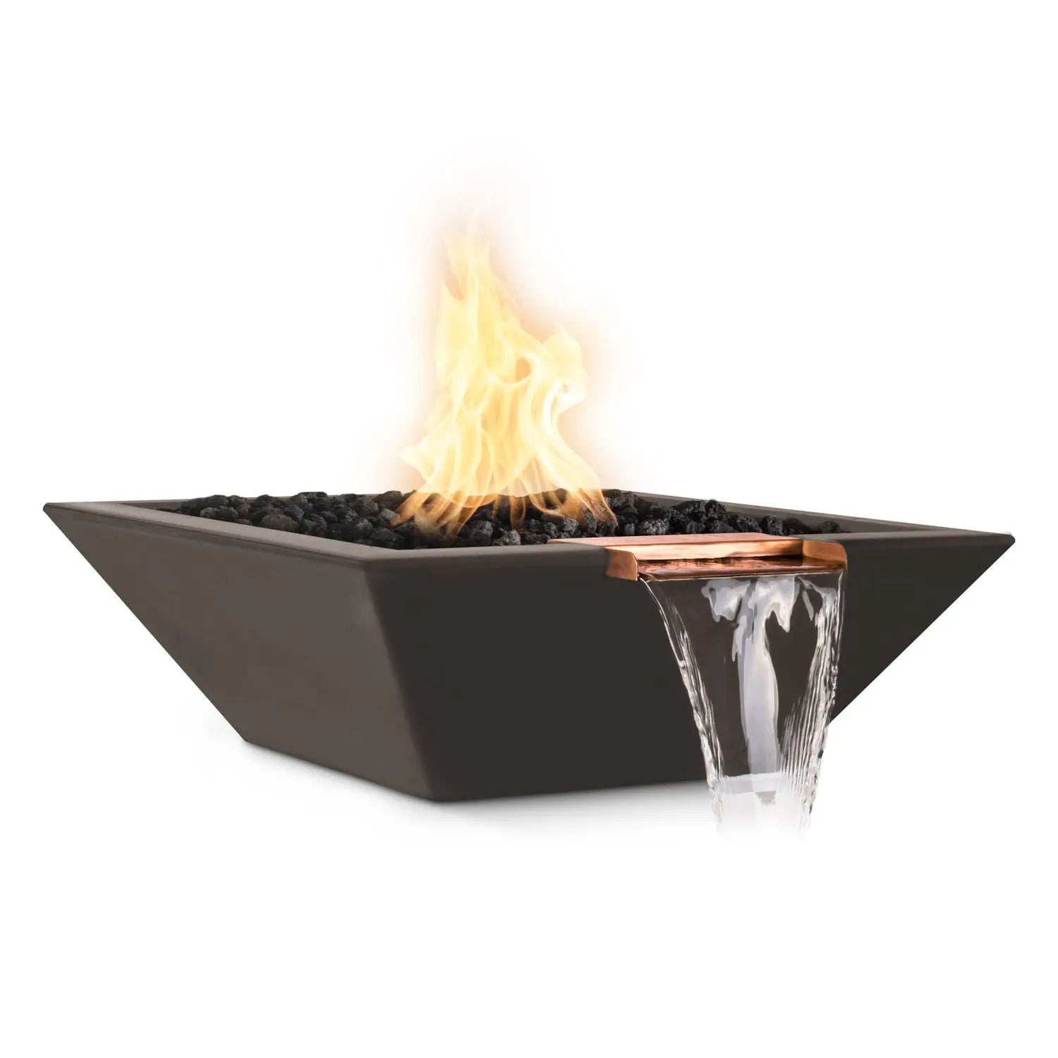 The Outdoor Plus Maya Fire & Water Bowl - GFRC Concrete - 30" - Aqvina LLC