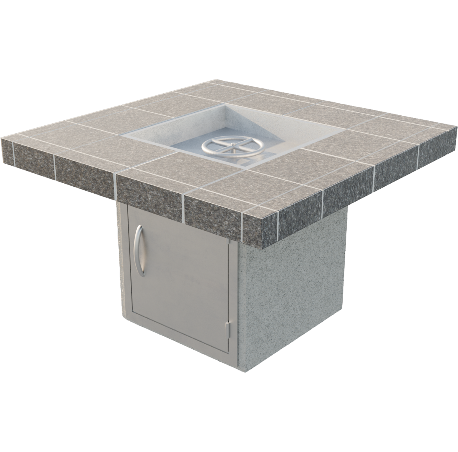 Cal Flame - Mesa Modern Contemporary Outdoor Gas Fire Pit - FPT-S201M | AQVINA World - Aqvina LLC