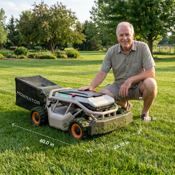 Mowrator S1 Remote-Control Lawn Mower – 21", 4WD, 85% Slope (40°), Wide Wheels