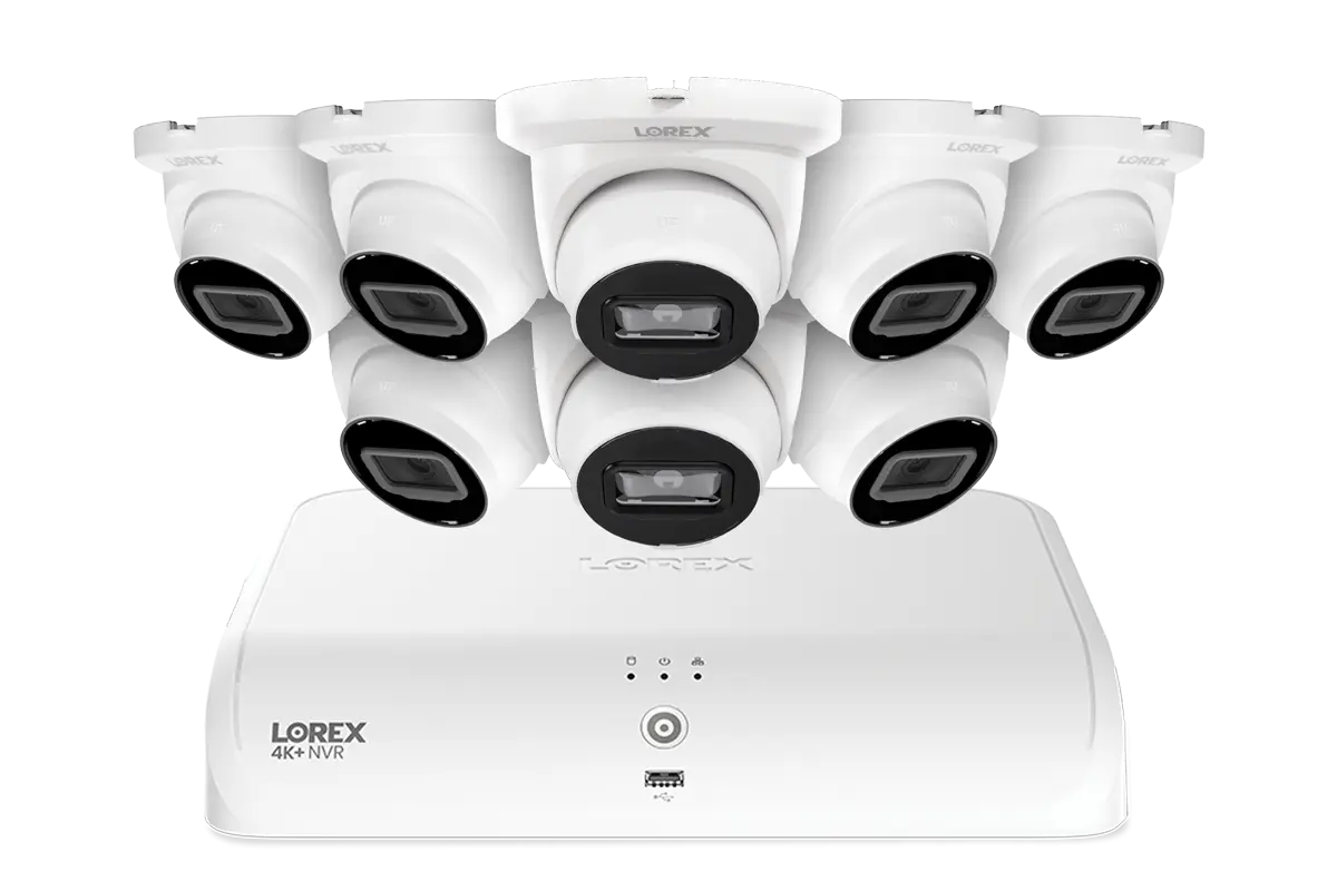 Lorex - Fusion NVR with A4 4MP (2K) IP Turret Cameras - 4K 16-Channel (8 Wired + 8 Wi-Fi Fusion) 2TB Wired System - N2K2-88BT-A4-2 | AQVINA World - Aqvina LLC