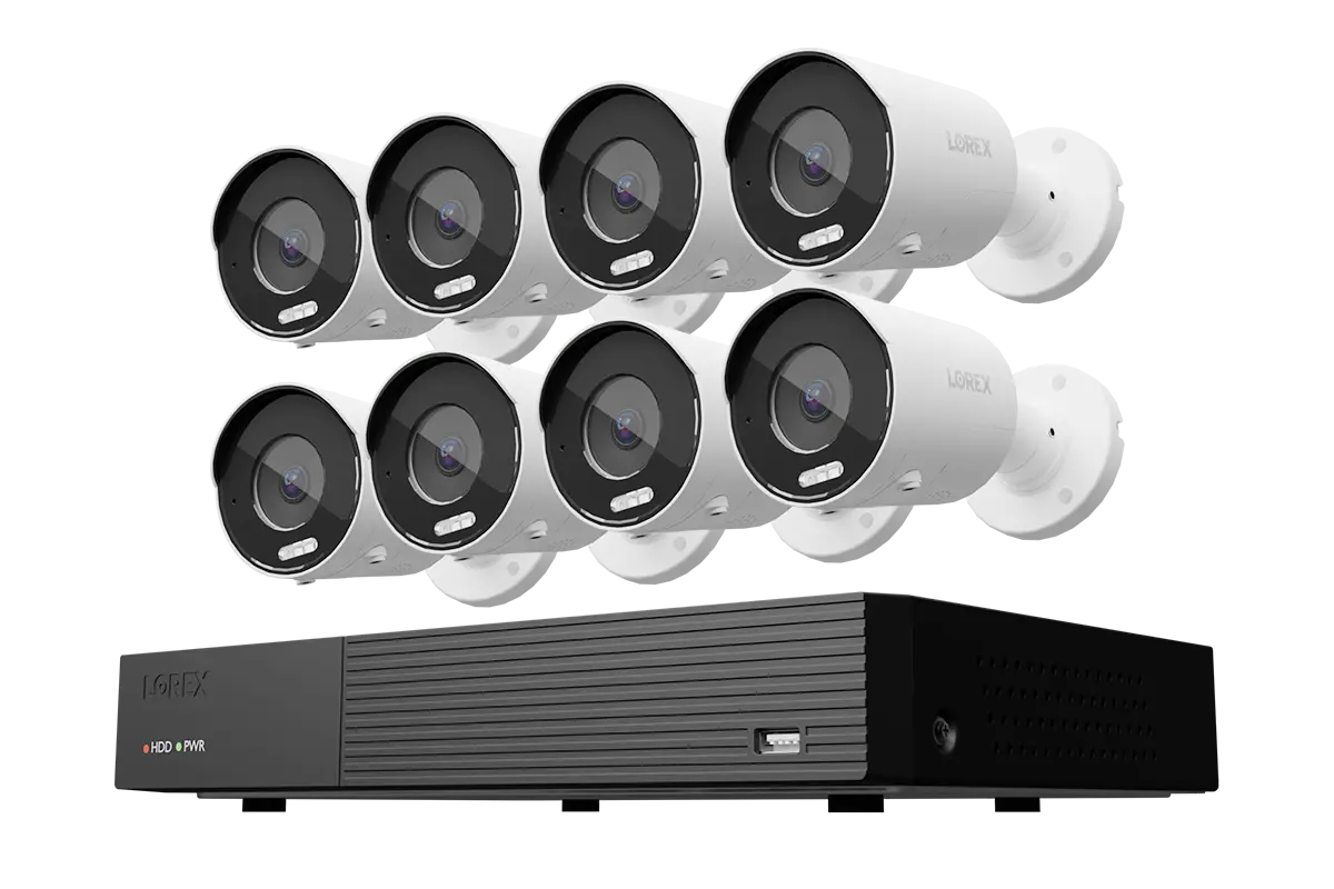 Lorex Connect 4K 8 Camera Capable 1TB Wired NVR System with 4K IP Bullet Security Cameras - Aqvina LLC